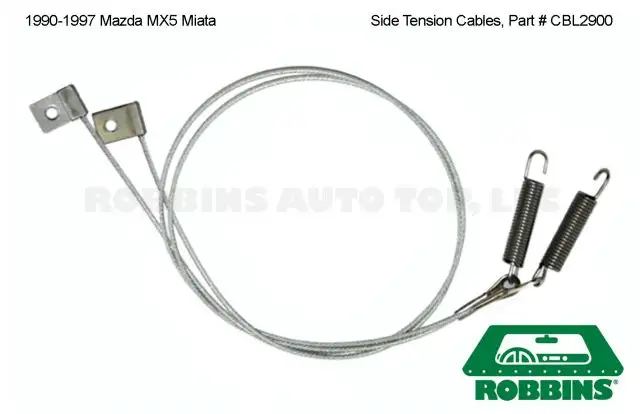 Side Tension Cable, Mazda, Miata, 1990-1997