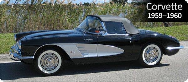1960 Corvette Convertible Top Black