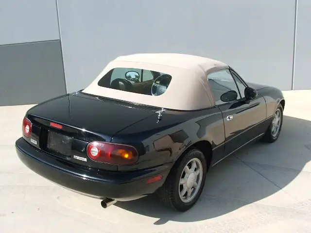 Fits Mazda Miata Convertible Soft Top Window 1990-2005 Black & Clear Cabrio
