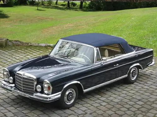 Convertible Soft Top for Mercedes SE, Seb 1963-72 Tan window Lining with Plastic Window.