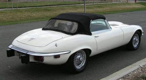 Convertible Soft Top for Jaguar E Type, V12 1972-74 with Plastic Window 
