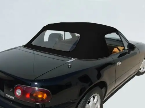 Replacement Convertible Top Mazda Miata MX5 1990-2005 Streamline Style One Piece with Plastic Window no deck seams with rain rail