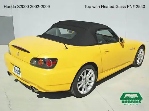 Honda S2000 2002-2009 Replacement Convertible Top, Complete with Heated Glass Window