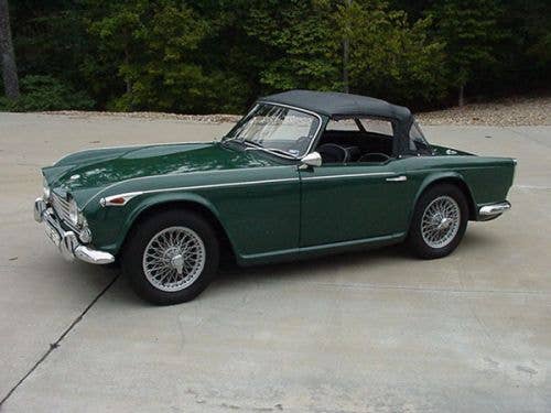 Convertible Soft Top for Triumph TR-4A 1966-67 with 3 Plastic Windows 