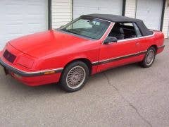 Chrysler LeBaron 1987-95 Top, Sailcloth 1612 Black Vinyl, Combo Front & Heated Glass Window Section