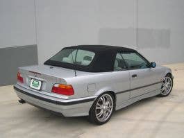 Convertible Soft Top for BMW E36 3 Series 1994-95 w/Green Plastic Window.  With Relief Pockets